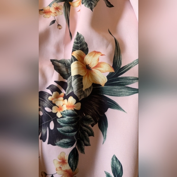 VINTAGE-STYLE HAWAIIAN PRINT CIRCLE SKIRT SIZE 18 - Picture 8 of 9